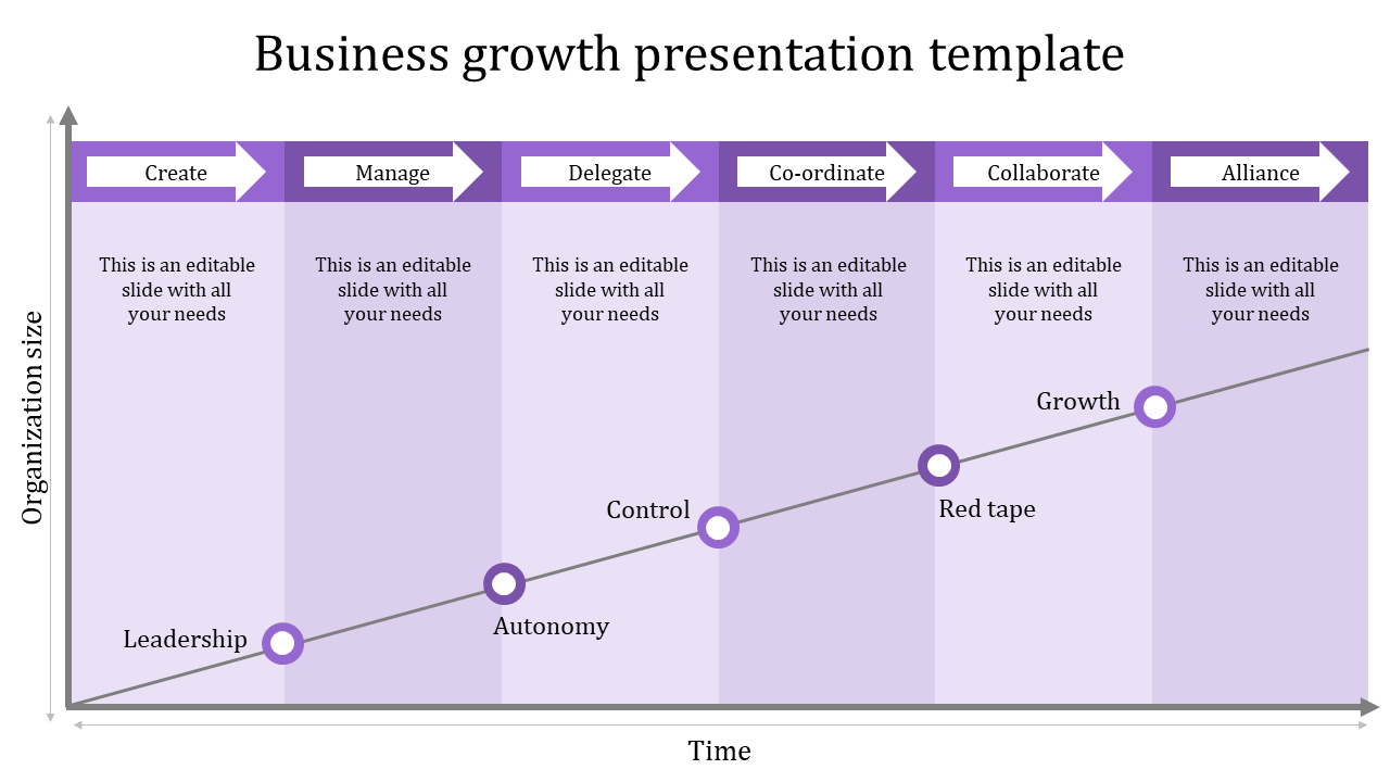 business growth presentation template-purple